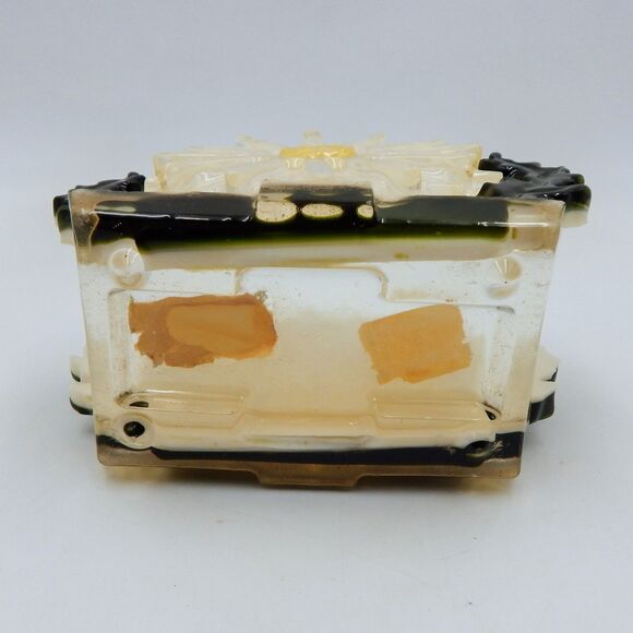 Daisy Floral Napkin Letter Holder 4.5 Inch Lucite Acrylic Resin 1969 USA Made - Picture 8 of 9